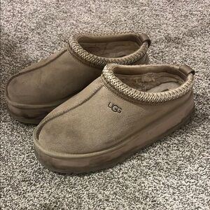 UGG Tasman Tan Suede Slip-On Shoes